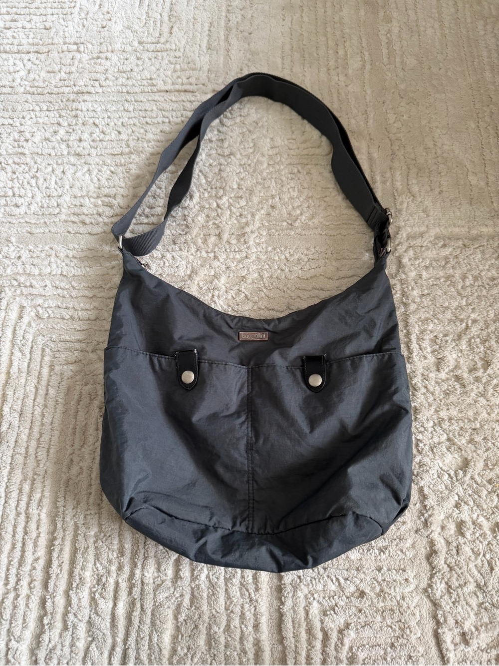 Baggallini Grey Nylon Shoulder Crossbody Bag